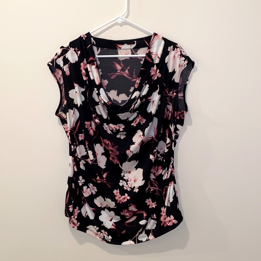 Worthington Sleeveless Cowl Neck Blouse